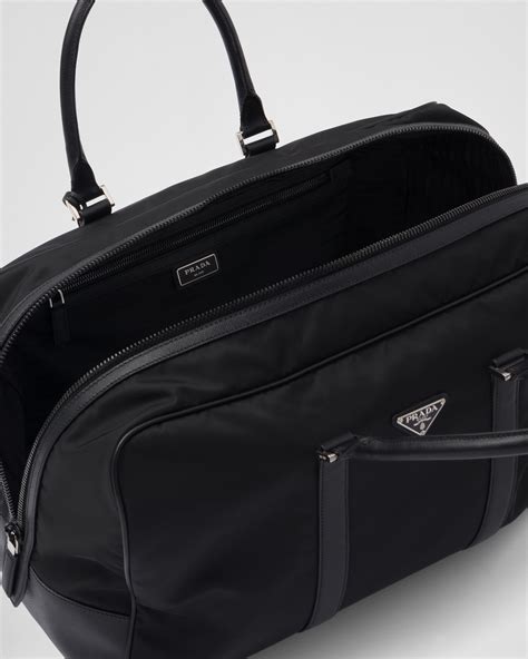 prada re-nylon and saffiano leather duffle bag|Prada duffle bag.